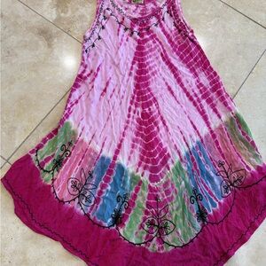 Pink Tie-Dye Women's dress